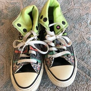 Converse multicolor limited edition high top💚💖